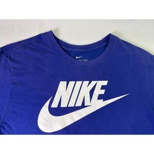 Nike Dri-FIT Mens Royal Blue Graphic Futura Logo Athletic Cut T-Shirt Large